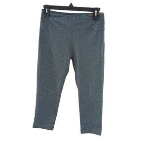 Marika Tek Womens S Gray Capri Leggings High Rise Stretch Athletic Activewear